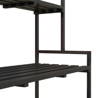 Outsunny Plant Stand Підставка для квітів з 3 ярусами та 6 гачками, сталеві сходи для рослин у чорному кольорі, 110x50x170см для саду та балкона