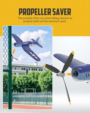 Радіокерований літак Volantexrc F4U Corsair V2 RTF 2.4GHz з USB зарядкою – для початківців, паркфлаєрів, легких польотів