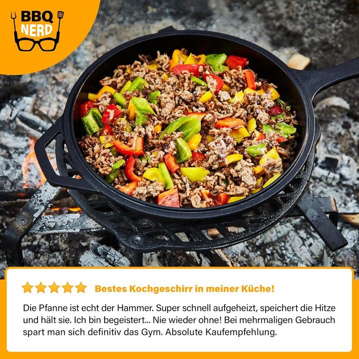 Запіканка BBQ-Nerd Cocotte 3,5 л з функцією 2-в-1 Набір для приготування Каструля для плити, духовки та гриля, включаючи сковороду