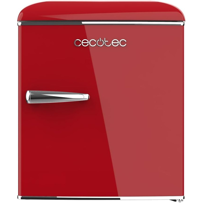 Міні-холодильник Cecotec Bolero CoolMarket TT Origin 45L червоний. Холодильник міні, з Icebox, LED-підсвічуванням, хромованою ручкою, відкривачем для пляшок, вінтажний стиль.