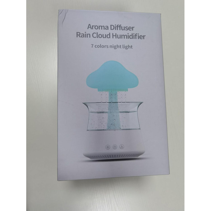 Зволожувач повітря Diffuserlove Rain Clouds з дистанційним керуванням Грибна лампа Кімнатний зволожувач повітря Спальня біла