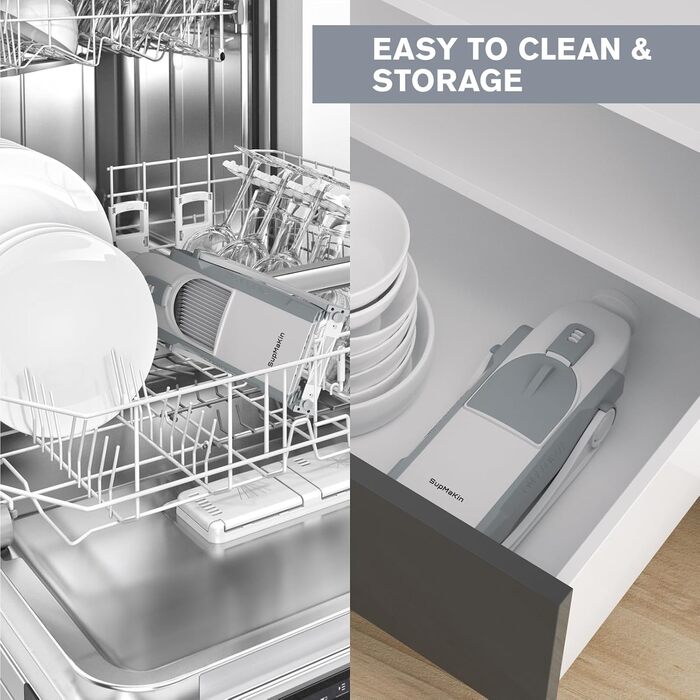 SUPMAKIN Безпечний овочевий слайсер для кухні, регульований нарізчик картоплі, слайсер для овочів-мандоліна, нарізчик для картоплі фрі, кухонний шеф-помічник для приготування їжі (лише слайсер)