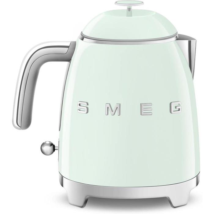 Електричний чайник Smeg KLF05CREU, 0.8 л, зелений, нержавіюча сталь, з індикатором рівня води та захистом від перегріву