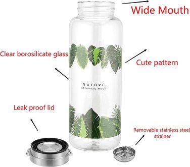 Скляна пляшка для води Sunkey 1 л BPA Free