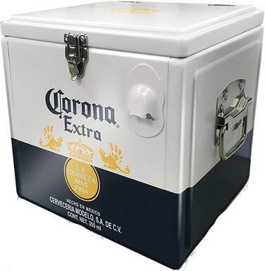 Офіційний ящик для льоду Corona 12 л, міцний алюмінієвий ретро-кулер з ручками та відкривачкою