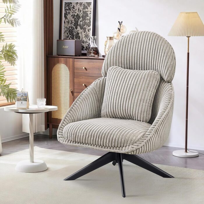 Ергономічне крісло для офісу, шкіра PU, крісло для начальника, 200 кг, з підніжкою та підтримкою попереку, для дому/офісу, регульоване, висока спинка, чорний, 1 шт. (Світло-сірий1, 1 шт.)