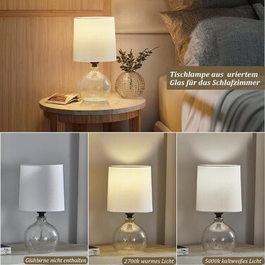 Настільна лампа GyroVu з ротангу, 2 шт. в наборі, Бохо стиль, цоколь E27, для спальні, вітальні, читання