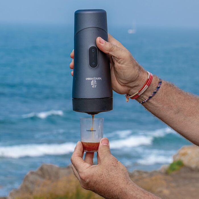 Handpresso Auto: портативна кавомашина для автомобіля, вана та кемпінгу | Espresso & Lungo | USB-C | для капсул та наповнення
