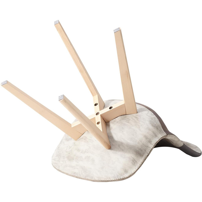 Стільці для їдальні в скандинавському стилі, ретро-дизайн, з м'яким сидінням, для кухні та офісу, з масивними буковими ніжками (набір 4 шт., сірий)