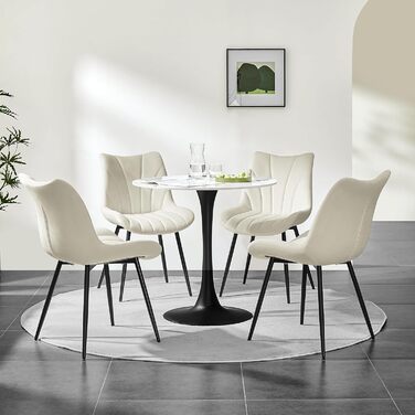 Набір обідніх стільців Yaheetech, 2 шт. з м'яким сидінням з велюру та металевими ніжками, для кухні, вітальні, обідньої кімнати, до 150 кг