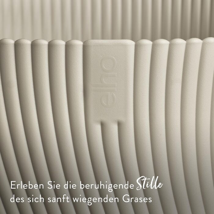 Горщик Elho Sereh Rund 40 - для дому та саду, 100% перероблений пластик, Ø 39 x H 33.3 см, Бежевий