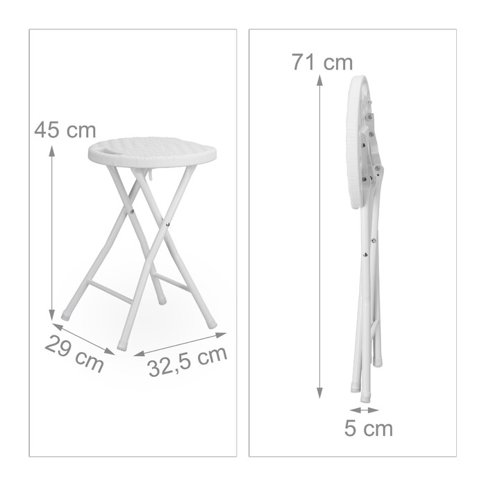 Складаний табурет Relaxdays BASTIAN