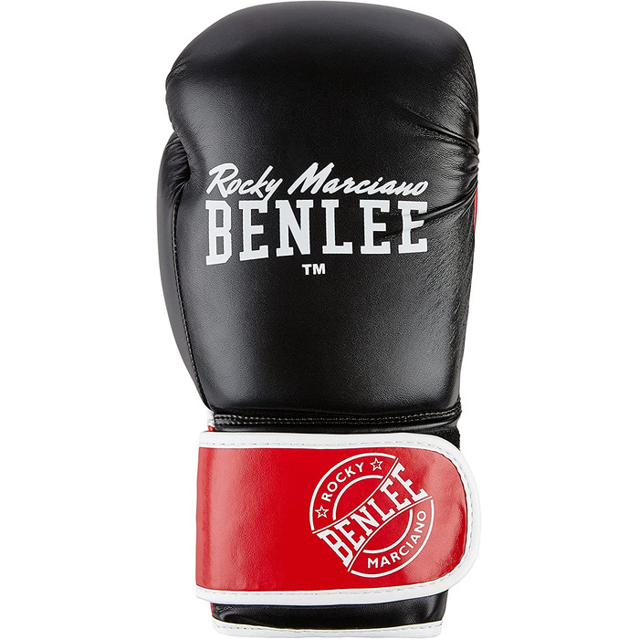Боксерські рукавички Benlee зі штучної шкіри (1 пара) Карлос 14 унцій чорний / червоний / білий