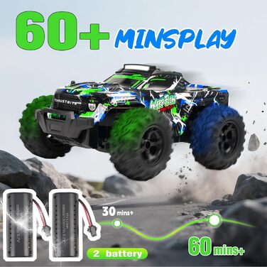 Радіокерований позашляховик BAZADER 1:18 з LED підсвіткою та розпилювачем води, 25 км/год, 2.4 ГГц, зелений - для хлопчиків від 4 років