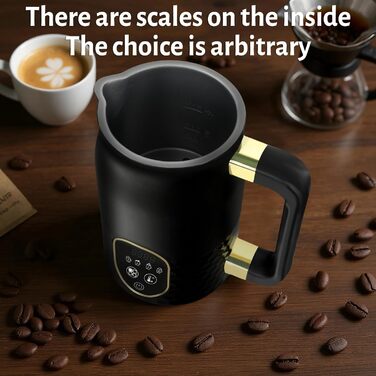 Електричний піноутворювач молока 4-в-1 з контролем температури для капучино та лате