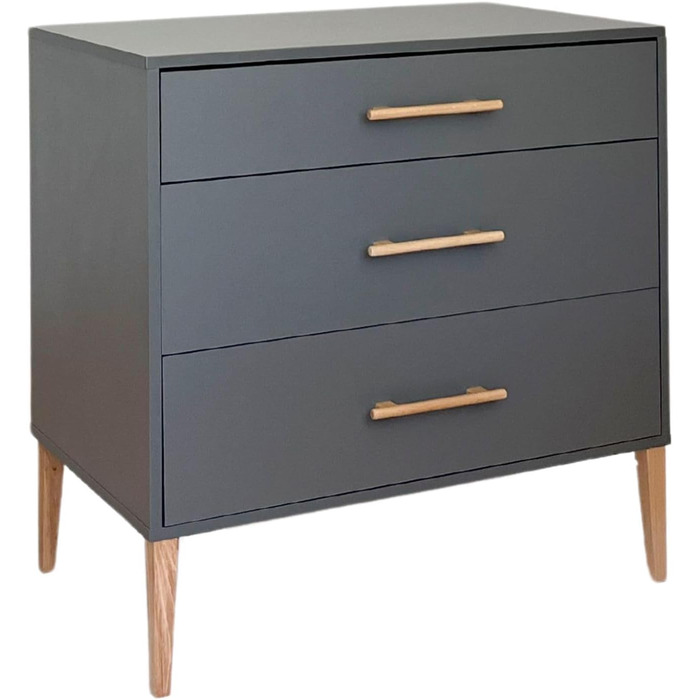 Комод для переодягання дитини ATB ILA з пеленальним столиком, 101 x 85 x 75 см, комплект для дитячої кімнати, функціональні меблі, зручний для малюків з шухлядами, білий/сірий