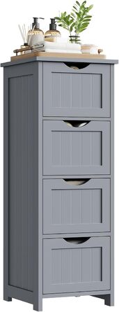 Шафка для ванної кімнати WOLTU, вузька, з 3 висувними ящиками, 32 x 30 x 81 см, для ванної, вітальні, спальні, кухні, сучасний дизайн, білий колір, BZS123ws