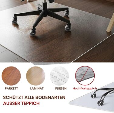 Килимок під офісне крісло COSYLAND, напівпрозорий, 120x150 см