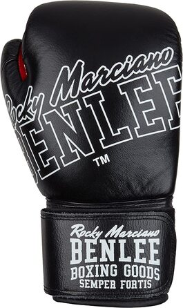 Боксерські рукавички Benlee зі шкіри Rockland 08 унцій чорний / білий
