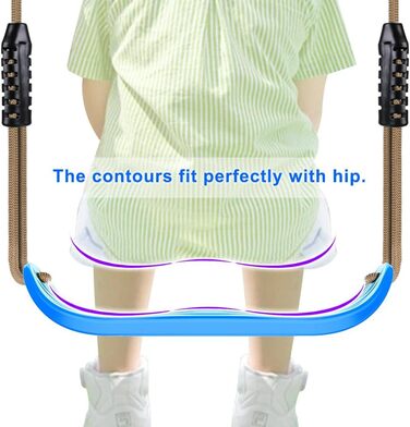 Гойдалка садові SELEWARE для дітей та дорослих: комплект з канатом 2м та 2 карабінами, чорний (синій)