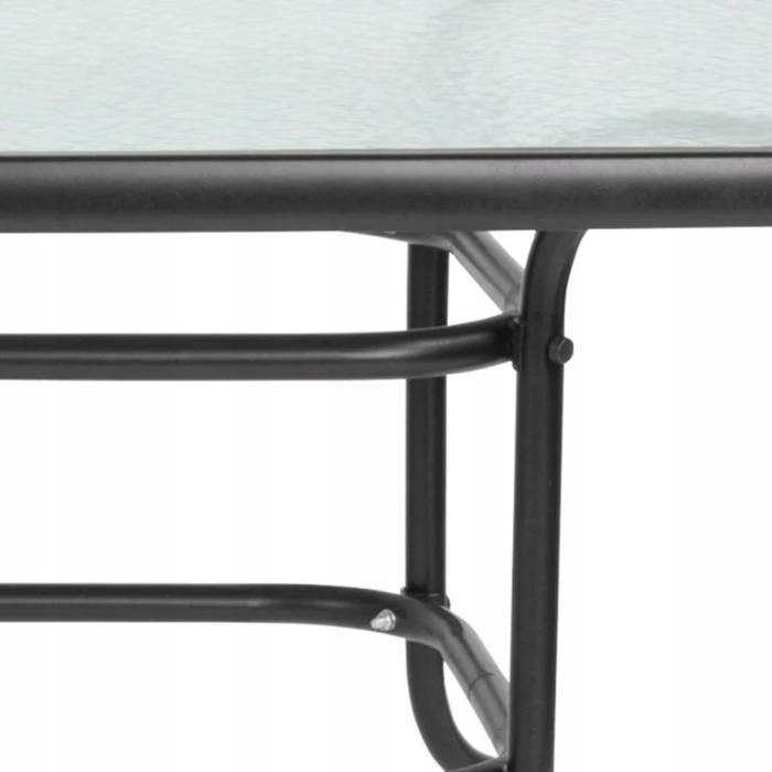 Комплект садових меблів: великий стіл (140x80) та 6 металевих стільців