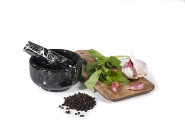 Набір для кави Stößel & Mörtel: ступка та товкачок з чорного мармуру