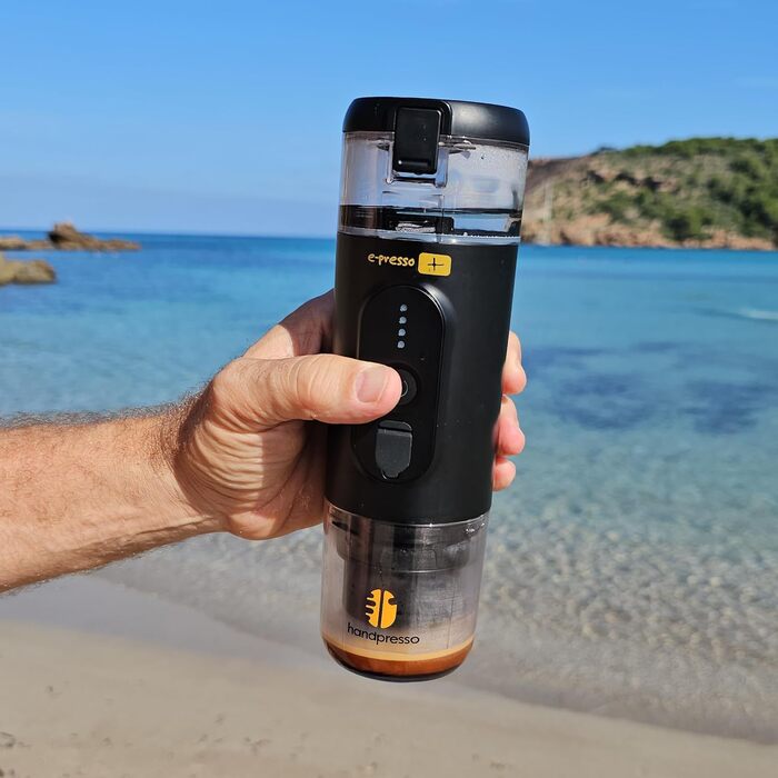 Handpresso E-PRESSO+: портативна кавомашина на акумуляторі для еспресо та кави, USB, 90 мл, 3x2,9 mA