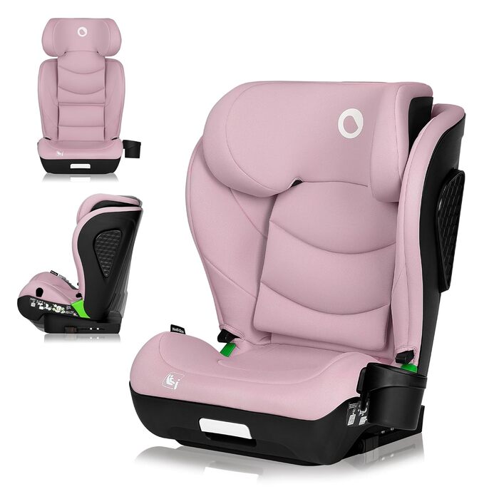 Автокрісло Lionelo NEAL I-Size, група 2/3, 100-150 см, 3-12 років, ISOFIX, регульована підголовник, бічні захисти, підлокітники, стандарт R129