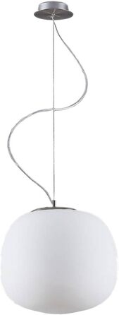 Підвісний світильник Lindby (Модерн) білий зі скла для кухні (1 полум'я, Е27) - Стельовий світильник, Лампа для обіднього столу, Підвісна лампа, Підвісна лампа, Кухонний світильник