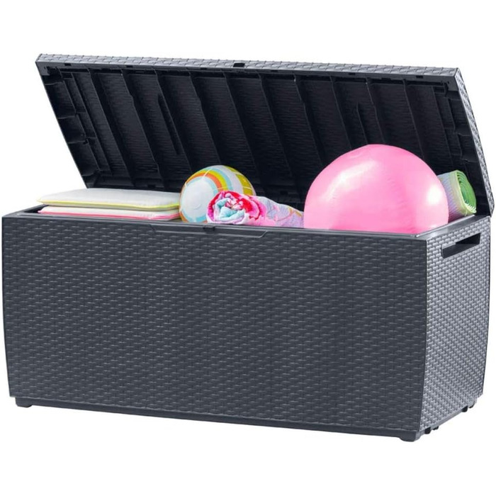 Скриня для саду Keter Capri 305л, сіра - водонепроникна коробка для зберігання подушок, інструментів, іграшок