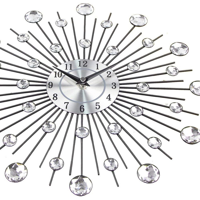 Настінний годинник Timelike 3D Crystal Art Dial 33 см сріблястий