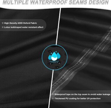 Захисний чохол для парасольки 4м, чохол для парасольки-маркізи, захисний чохол для парасольки до 400 см Ø, чохол для подвійних парасольок, анти-UV, Oxford Fabric, 280x70/70 см