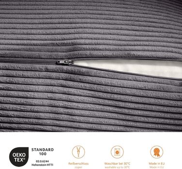 Подушка для спини в ліжко та на диван sleepling з вельвету, велика кліноподібна подушка для читання та підтримки попереку з бічною кишенею, знімний чохол, темно-сіра, 70x40x20 см