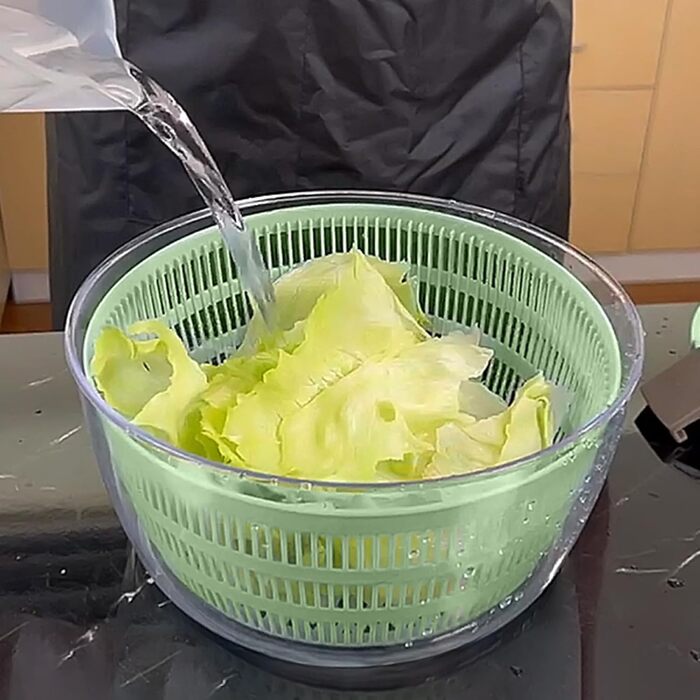 YeRan Салатниця-швидкосушарка з контейнером для зберігання, для холодильника, обіду – ефективне сушіння та консервування овочів та фруктів, легка у використанні