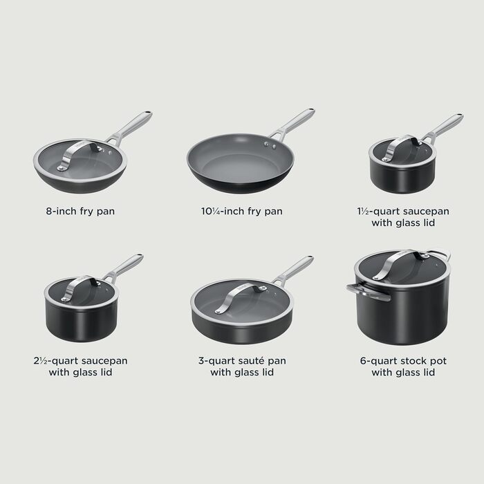 Набір посуду Ninja Ceramic Pro CW39011MM: 11 предметів, антипригарне покриття, кераміка, сумісний з індукцією