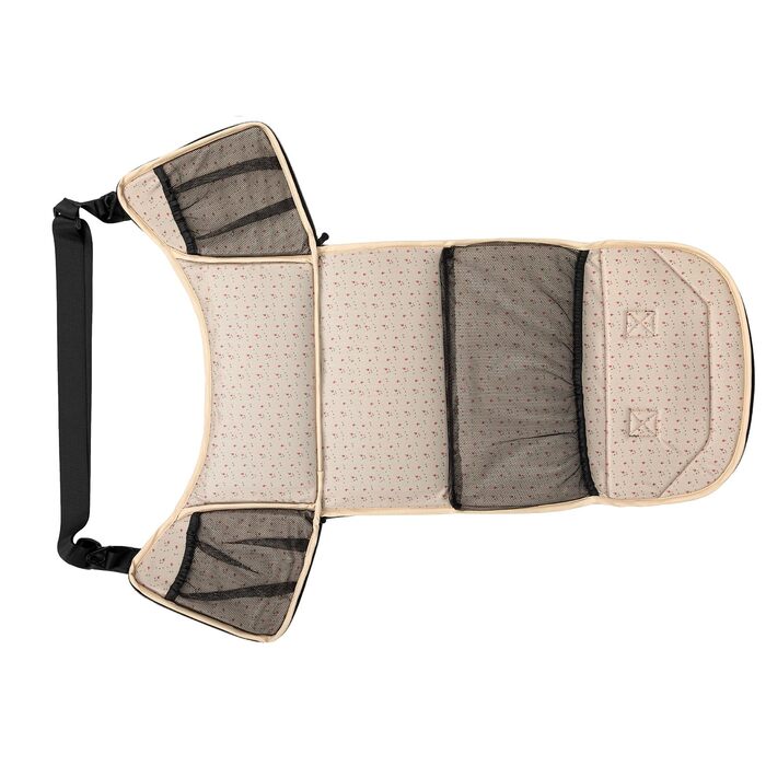 Дитяча коляска MoMi GISELLE 2 в 1 комбінована, бежева: для малюків від народження до 22 кг, з 5-точковим ременем безпеки, збірно-розкладна, з кошиком, матрацом, дощовиком та пеленатором