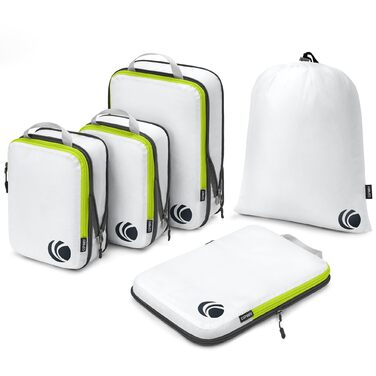 Набір компресійних органайзерів для одягу Cipway для подорожей, ультралегкі пакувальні куби для валізи та рюкзака, сірий, 5 шт.