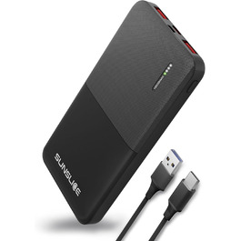 Зовнішній акумулятор 10000 мАг, USB-C і 2 шт. USB-A, швидка зарядка 18 Вт, версія 2023 року, 10 -