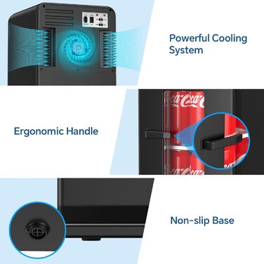 Автомобільний міні-холодильник 2 в 1 з функцією охолодження та підігріву, 15Л, 12V/220V для авто, дому та офісу, чорний