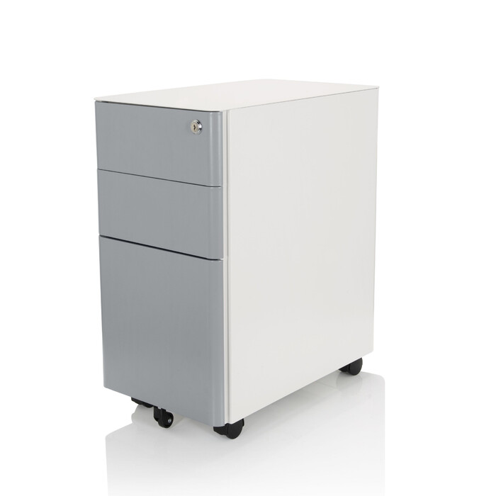 Модельний рол-контейнер COLOR I (білий / сірий метал) від hjh OFFICE