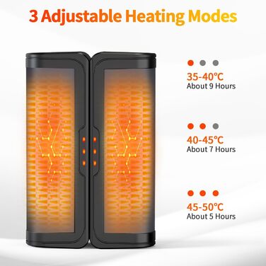 Електричні грілки для рук 2 шт. - USB, багаторазові, 3 режими нагріву, для дітей та жінок (сірі)