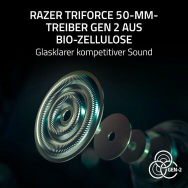 Razer BlackShark V3 Pro - Бездротові ігрові навушники для ПК (280г, Bluetooth, мікрофон HyperClear, драйвер TriForce Titanium 50 мм)