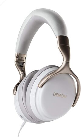 Бездротові накладні навушники Denon AH-GC25W, Bluetooth, Hi-RES, акумулятор 30 год, складні, білі