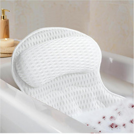 Подушка для ванни Luxus: м'яка сітка 4D Air Mesh з підтримкою шиї та спини, антиковзкі присоски, ергономічна підголовник для ванни, аксесуар для ванни ZT-430