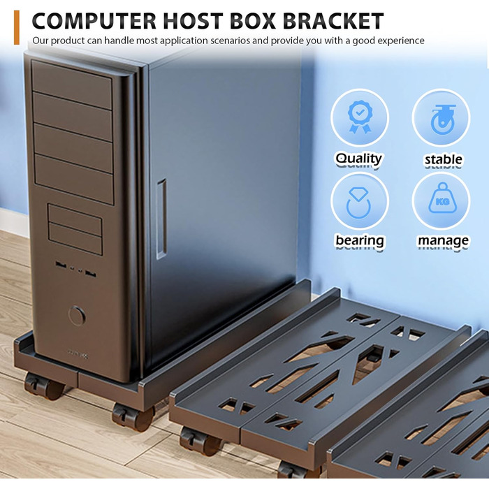Підставка для комп'ютера настільна, 40x40x7 см, мобільна, універсальна, для ПК, ігрового комп'ютера, офісу