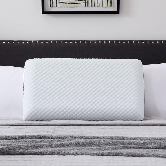 Подушка з гелевої піни з пам'яті ефекту LUCID 40x60 см – дихаюча – охолоджуючий ефект – знімний чохол – подушка Öko-Tex, білий