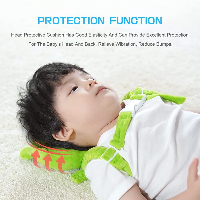 Дитяча подушка для захисту голови JINYJIA дихаюча 4-24 місяця жаба