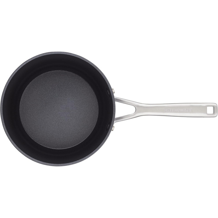 Сковорода-гриль KitchenAid з виливом, хард-анодована, з антипригарним покриттям, квадратна, 29 см, матовий чорний (3 літри)