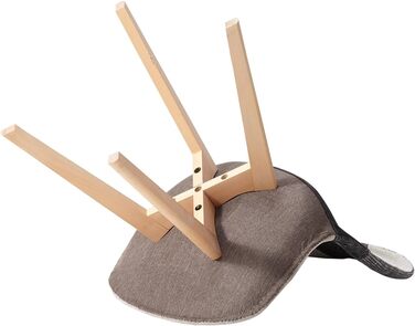 Стільці для їмжі GrandCA HOME: комплект з 4 шт., з масиву буку, в стилі ретро, чорно-білі, для кухні та офісу