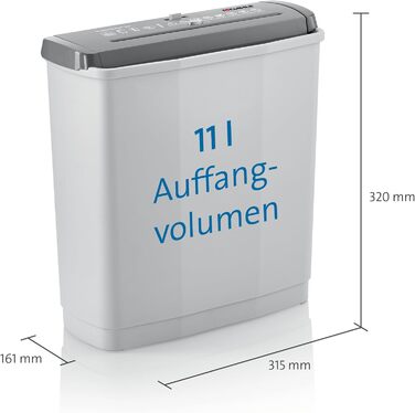 Шредер Dahle PaperSAFE PS 120: безпечне знищення документів, P4, 8 листів, сірий